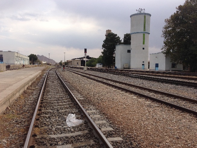 خطوط ریلی به سمت شرق ایستگاه راه آهن شاهرود